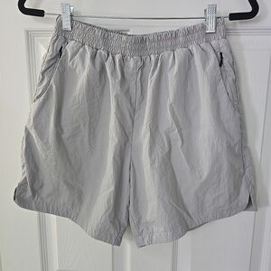 Richie Le Collection Nylon Elastic Waist Shorts‎ Light Steel Color Size Medium